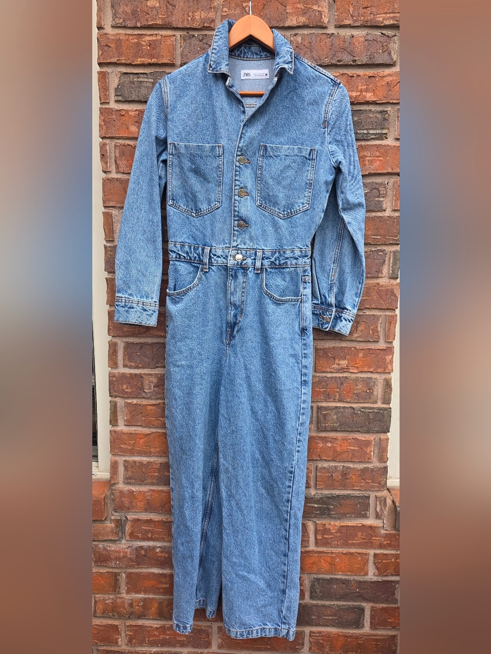 Zara Denim Jumpsuit - Blue S